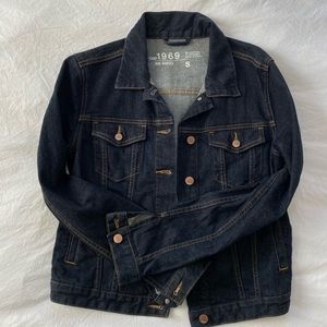 Gap dark rinse denim Jean jacket coat women’s small